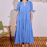 Gingham Tiered Midi Dress