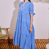 Gingham Tiered Midi Dress