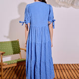 Gingham Tiered Midi Dress