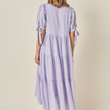 Gingham Tiered Midi Dress
