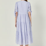 Gingham Tiered Midi Dress