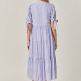 Gingham Tiered Midi Dress