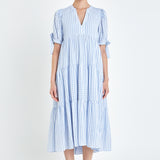 Gingham Tiered Midi Dress