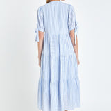 Gingham Tiered Midi Dress