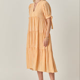 Gingham Tiered Midi Dress