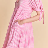 Gingham Tiered Midi Dress