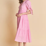 Gingham Tiered Midi Dress