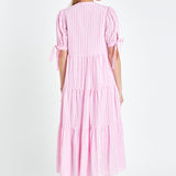 Gingham Tiered Midi Dress