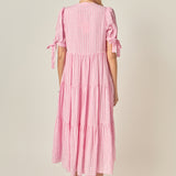 Gingham Tiered Midi Dress