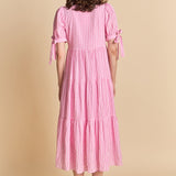 Gingham Tiered Midi Dress