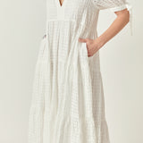 Gingham Tiered Midi Dress
