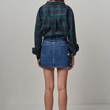 Denim Wrap Mini Skirt