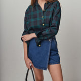 Denim Wrap Mini Skirt
