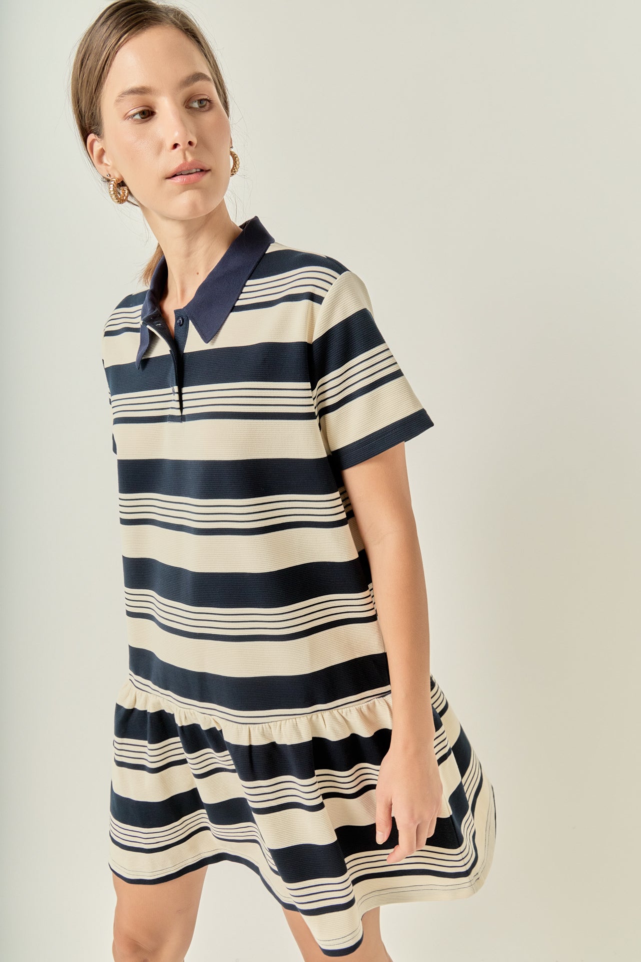 Striped Polo Mini Dress – English Factory
