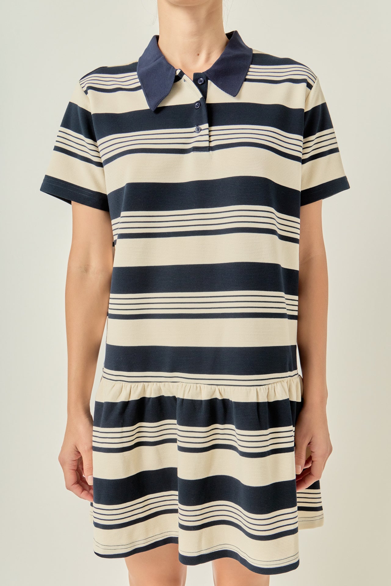 Striped Polo Mini Dress – English Factory