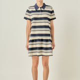 Striped Polo Mini Dress
