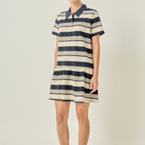 Striped Polo Mini Dress
