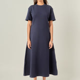 Short Sleeve Midi Dress