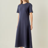 Short Sleeve Midi Dress