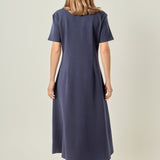 Short Sleeve Midi Dress