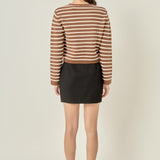 Striped Knit Jacket Cardigan