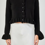 Long Sleeve Ruffled Cardigan