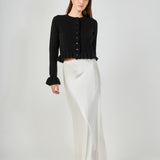 Long Sleeve Ruffled Cardigan