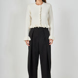 Long Sleeve Ruffled Cardigan