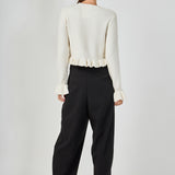 Long Sleeve Ruffled Cardigan