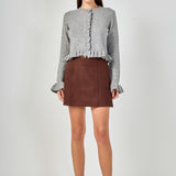 Long Sleeve Ruffled Cardigan