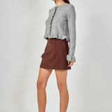 Long Sleeve Ruffled Cardigan