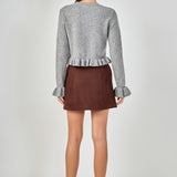 Long Sleeve Ruffled Cardigan