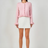 Long Sleeve Ruffled Cardigan
