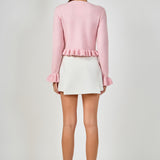 Long Sleeve Ruffled Cardigan
