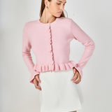 Long Sleeve Ruffled Cardigan