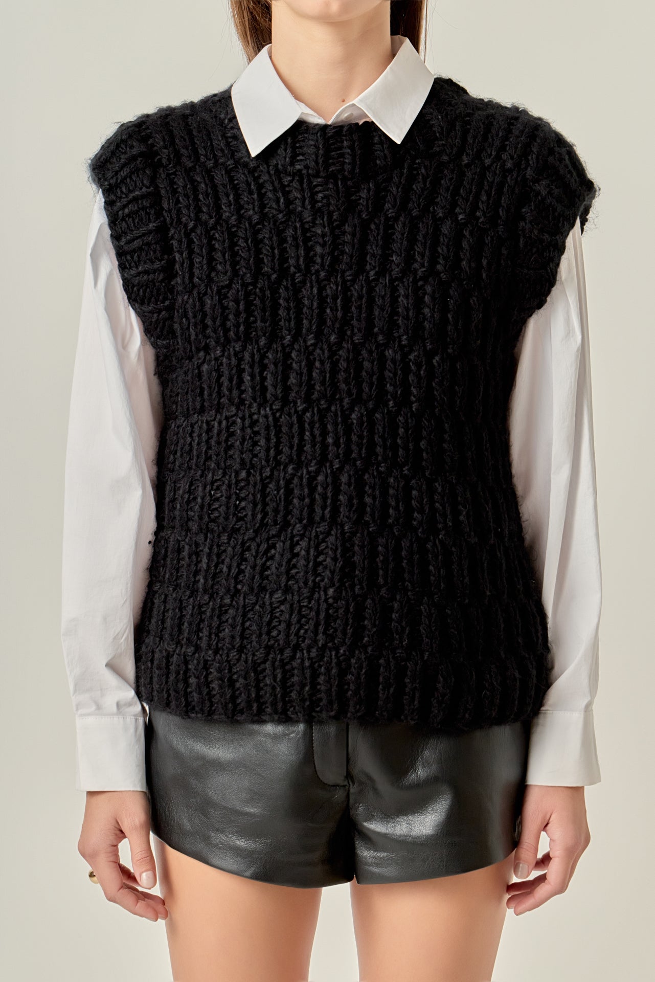 Chunky Knit Sweater Vest – English Factory