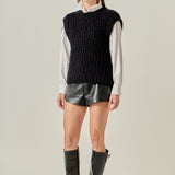 Chunky Knit Sweater Vest