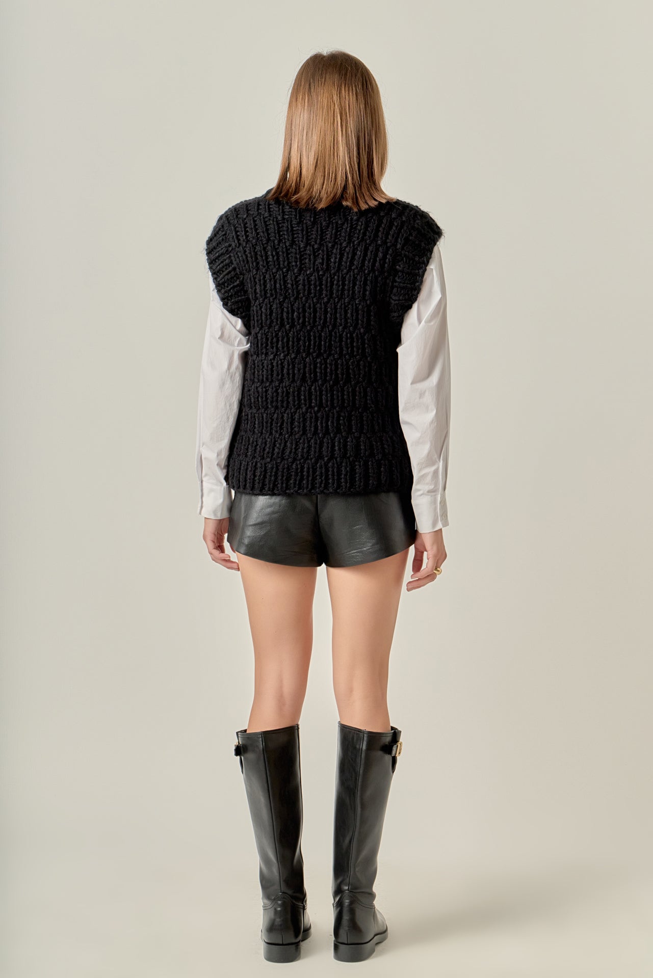 トップス HEUGN LOW GAUGE KNIT VEST BLACK size2 HEUGN LOW GAUGE KNIT VEST BLACK size2 【公式通販】