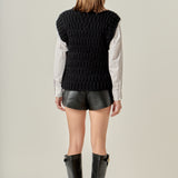 Chunky Knit Sweater Vest