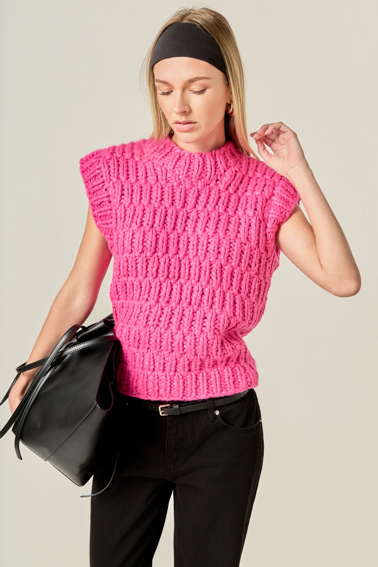Chunky Knit Sweater Vest – English Factory