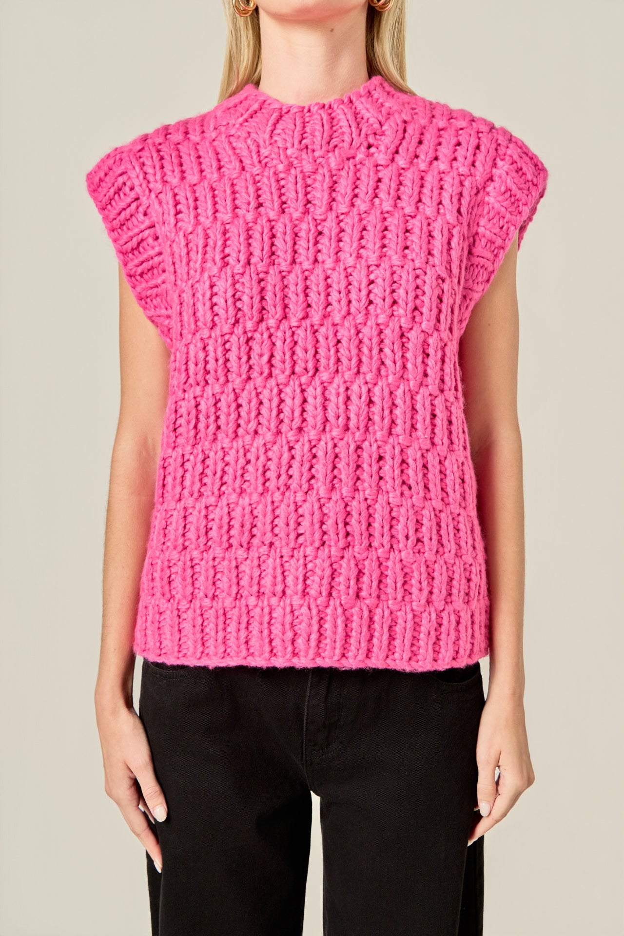 Chunky Knit Sweater Vest – English Factory
