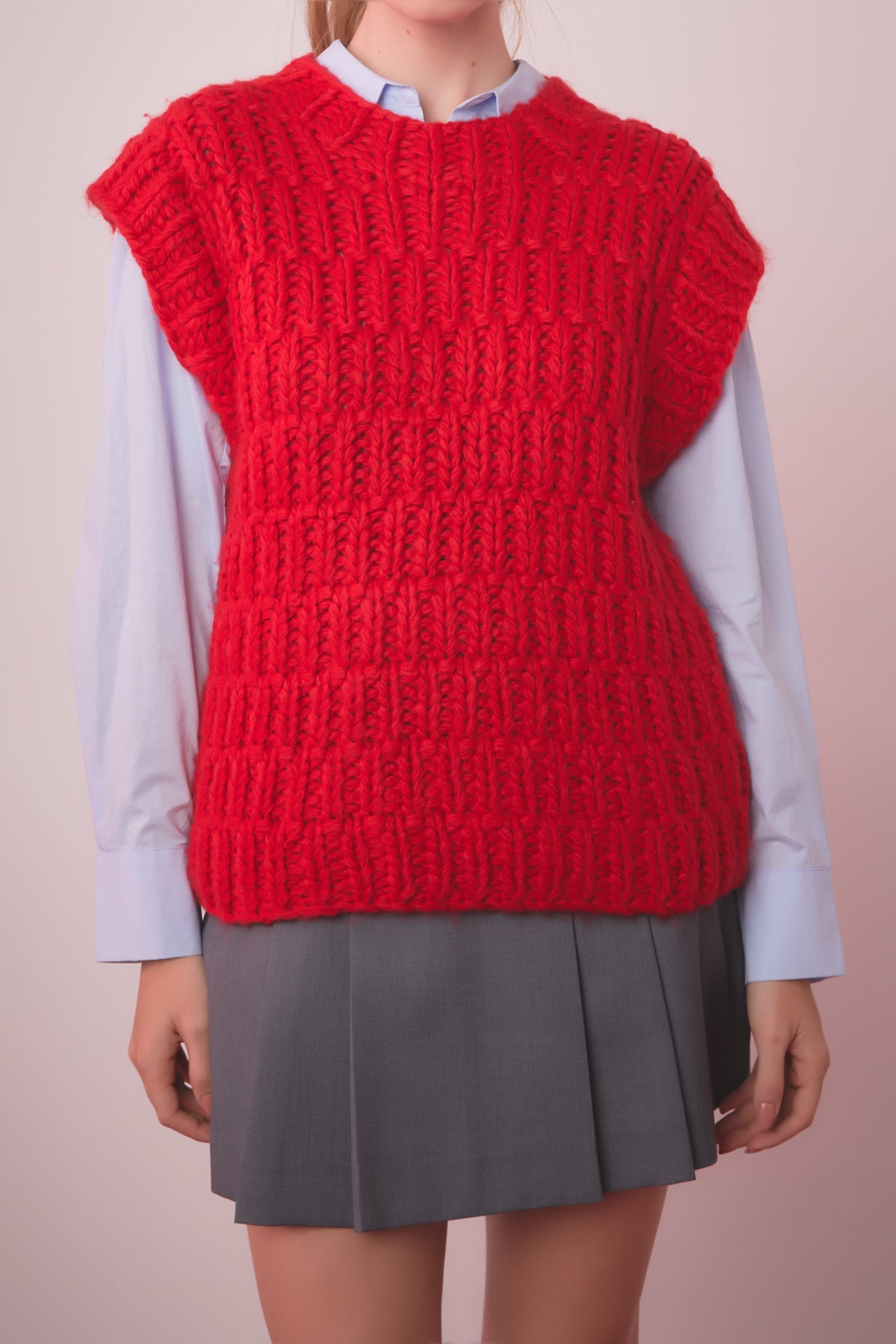Chunky Knit Sweater Vest – English Factory