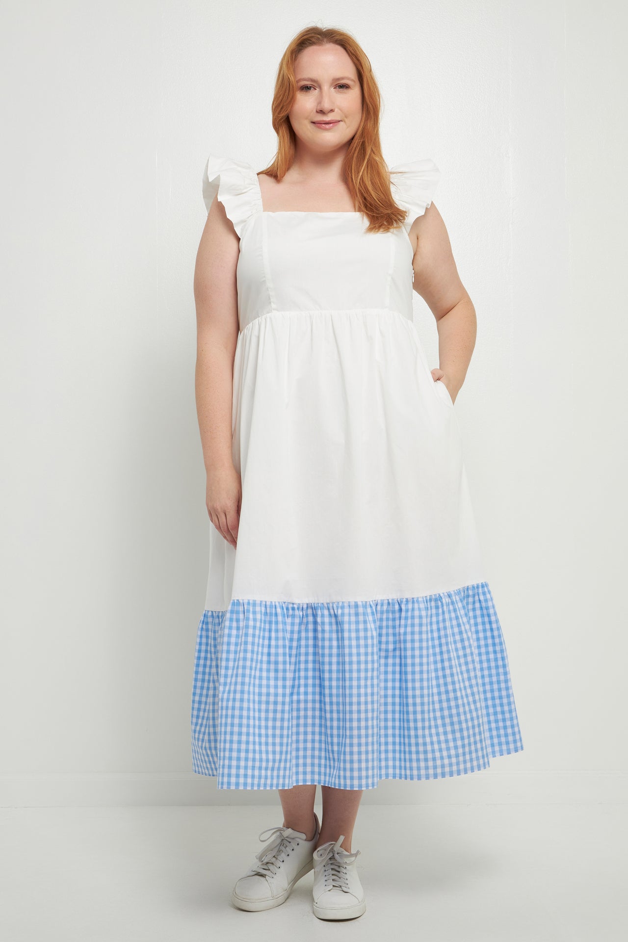 Blue gingham sale dress plus size