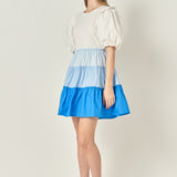 Colorblock Multi Tiered Ruffled Mini Dress- Sold Out