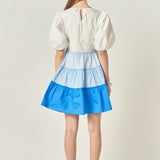 Colorblock Multi Tiered Ruffled Mini Dress- Sold Out