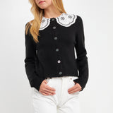 Lace Collar Cardigan