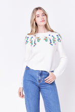 Load image into Gallery viewer, Floral Handmade Embroidery Sweater
