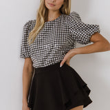 Sequins Gingham Top