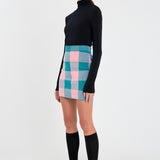 Minifalda de cuadros vichy 