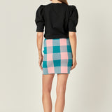 Gingham Mini Skirt